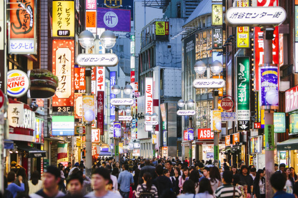 Feast for the senses … Shibuya, Tokyo.