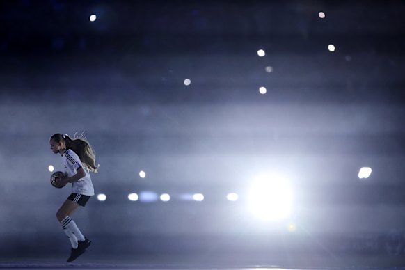 Dancers during Women’s World Cup closing ceremony.