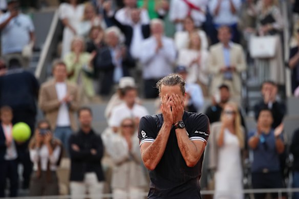Zverev was overwhelmed with emotion as he ended his grand slam heartache.