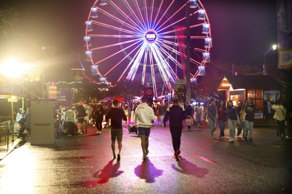 People at the show on Wednesday night.
