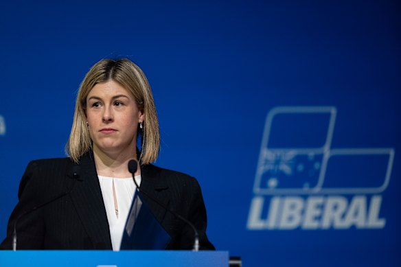 Opposition Leader Jess Wilson, pictured during the Liberal Party’s annual meeting in May.