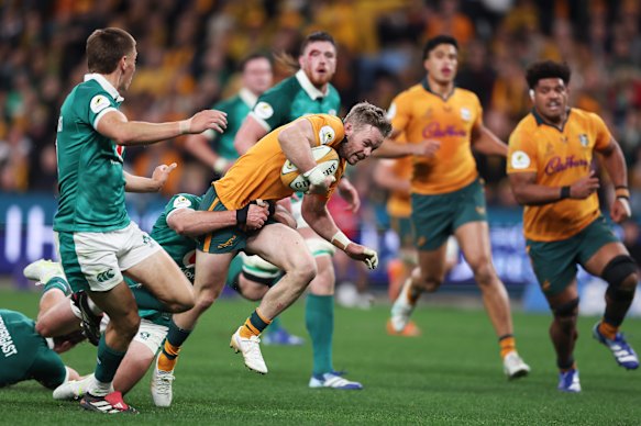 Ryan Lonergan on the charge against Ireland.