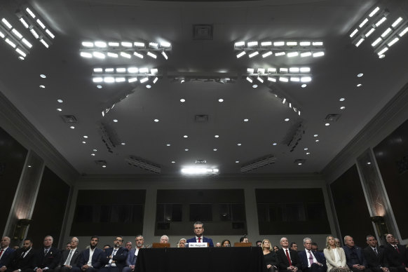 Pete Hegseth appears before the Senate Armed Services Committee at the Capitol for his confirmation hearing.