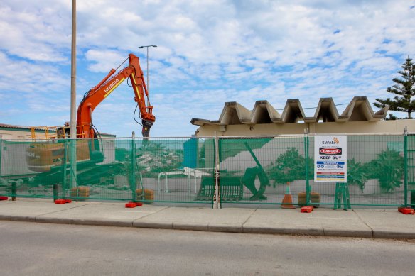 South Beach change rooms were torn down in August. 