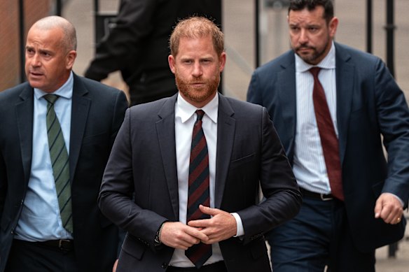 Prince Harry, the Duke of Sussex, arriving at London’s Royal Courts of Justice in April.