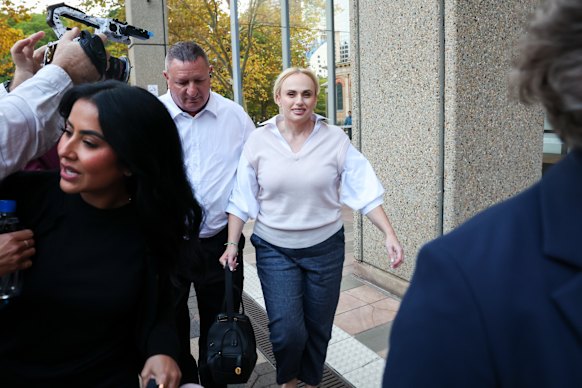 Wilson leaves the Federal Court after a day of evidence.