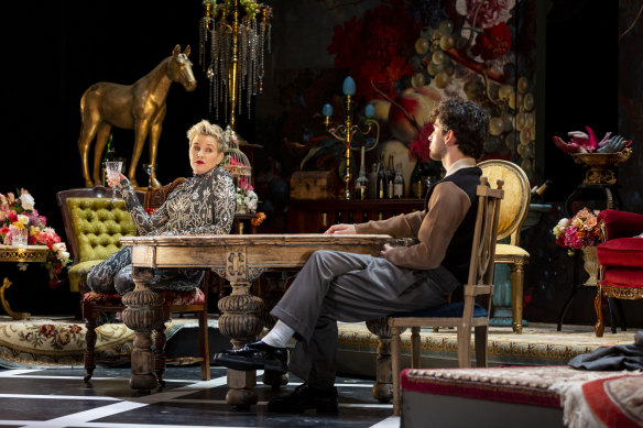 Kate Mulvany and William McKenna in a scene from Bernhardt/Hamlet.