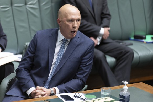 Opposition Leader Peter Dutton in parliament this week. 