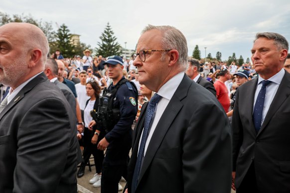 Anthony Albanese at Sunday night’s event.