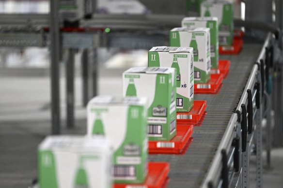 The minute a grocery product is delivered from suppliers to the warehouse, the systems can work out what an item is and where it needs to go.