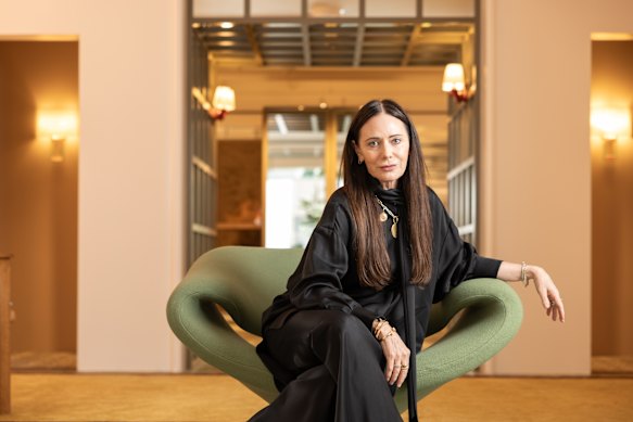 Nicky Zimmermann in the new Sydney Westfield Zimmermann boutique.