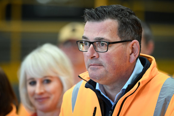 Victorian Premier Daniel Andrews on the first official day of the election campaign. 