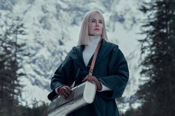 Nicole Kidman as Masha, with her designer magic mushroom collection receptacle in Nine Perfect Strangers.