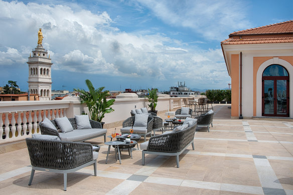 Sit among Rome’s rooftops on the terrace.