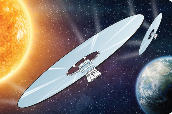 More out of this world geo-engineering ideas include building giant mirrors or fleets of reflective satellites in space to block some of the sun's intensity.