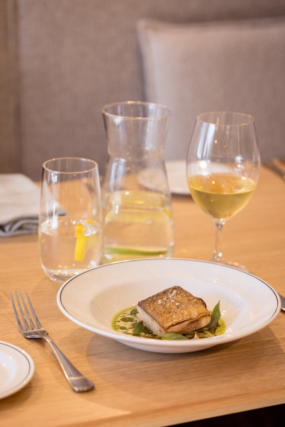 Kingfish with a “native curry” consomme.