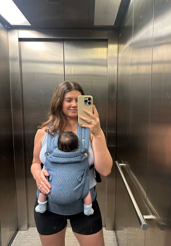 Bethany Williams and her baby son.