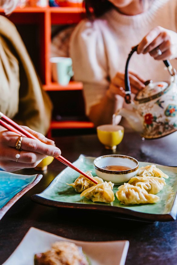 The menu includes more than 30 dumplings. 