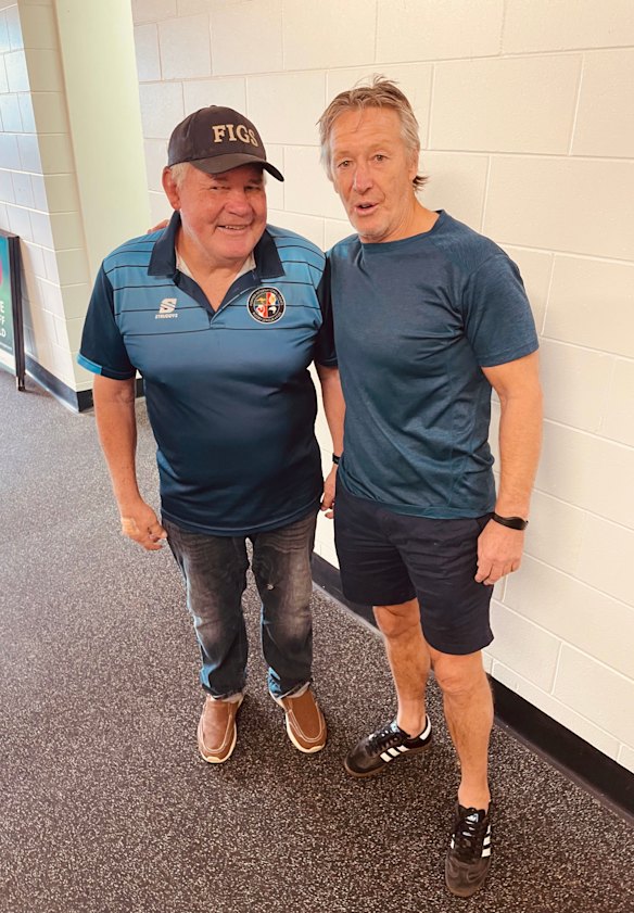 Graham ‘Wombat’ Eadie and Craig Bellamy were at NSW Blues training on Thursday.