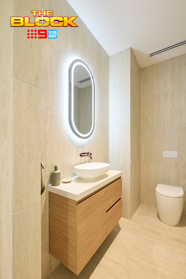 EMBARGO 16/8/2026 8:45PM THE BLOCK 2026: Adam and Jolene’s Family Bathroom