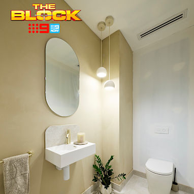 The Block 2026 Room Reveals House 2 Main Bathroom Chantel and Wyatt