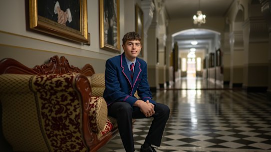 Josh Mulcahy, a year 9 boarding student at St Joseph’s College in Hunters Hill.