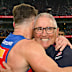Lions coach Chris Fagan celebrates.