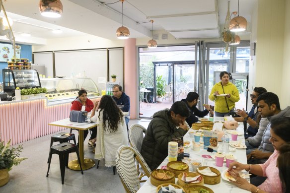 Icy Spicy is a pink-hued dessert and momo bar.