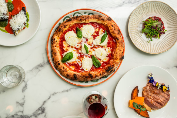 Margherita pizza at Bottega Coco.