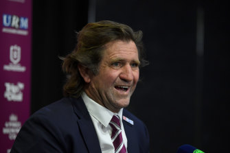 Sea Eagles coach Des Hasler is frustrated with the officials.