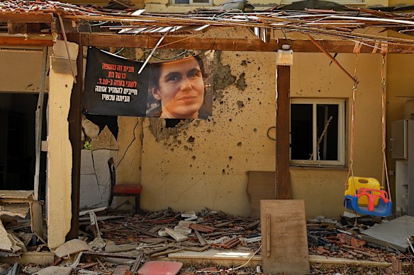The home of Carmel Gat who was taken hostage from Kibbutz Be’eri and then executed by Hamas in Gaza in August.