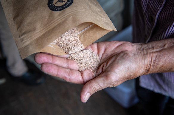Flour ground from native grains and seeds from Yumburra.