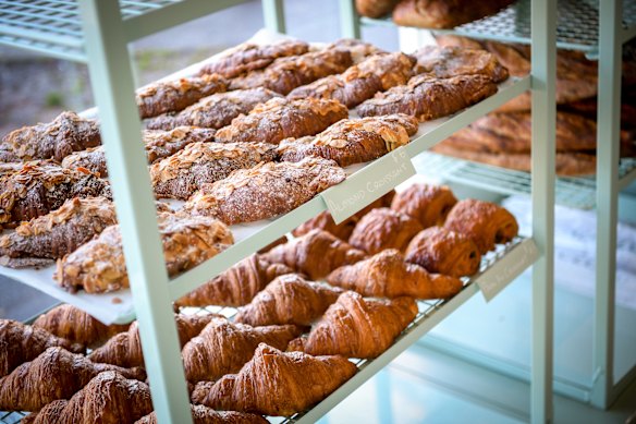 Bread Club’s window in Albert Park is full at the start of the day.