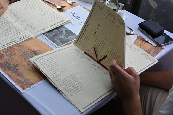 The menu at Golden Crown Chinese Restaurant Ballarat.