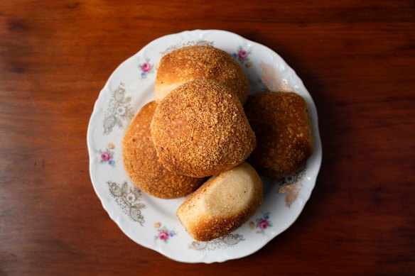 Pandesal bread. 