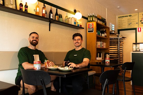 Co-owners Louis Sobb and Simon Nardo of Vinny’s Bread &amp; Wine. 