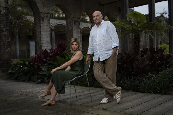 John Michael McDonagh and Elizabeth Eves at the Paddington Aqueduct in Sydney.