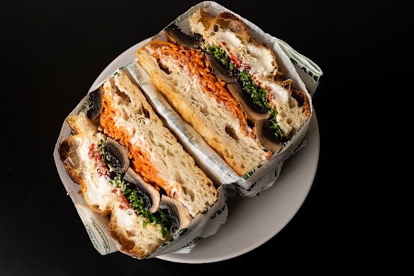 Vegie sandwich (“Number Six”). 