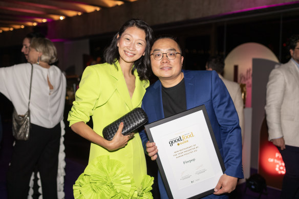 Firepop’s Alina Van and Raymond Hou, winners of New Restaurant of the Year.