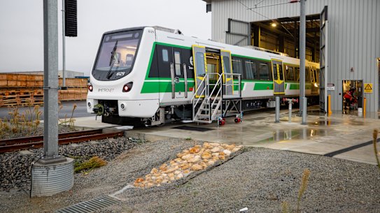 A C-Series train at Alstom’s Bellevue facility.