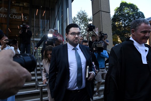 Bruce Lehrmann leaves the Federal Court in Sydney last week after losing his defamation case.