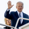 US President Joe Biden and first lady Jill Biden board Air Force One for Buffalo.