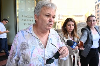 Peter Foster leaves court in Sydney after a brief mention of his case back in April.