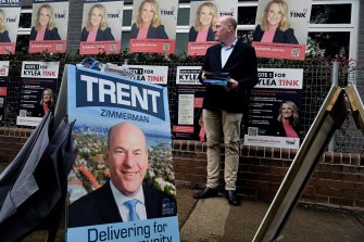 Liberal candidate Trent Zimmerman lost his seat on Saturday.