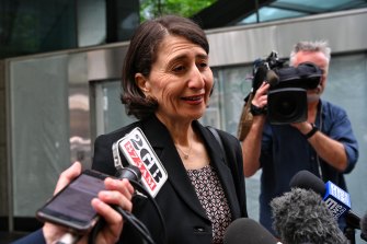 Former New South Wales Prime Minister Gladys Berejiklian after testifying at the ICAC last week.