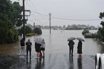 Flooding in and around Windsor on Sunday.