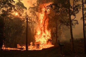 The Green Wattle fire in Orangeville, NSW on December 6.