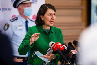 Gladys Berejiklian and Police Commissioner Mick Fuller give a COVID-19 update last Friday.