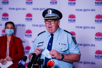 Deputy Commissioner Gary Worboys speaks on Saturday.