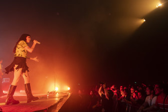 Benee performing at Luna Park’s Big Top last week.